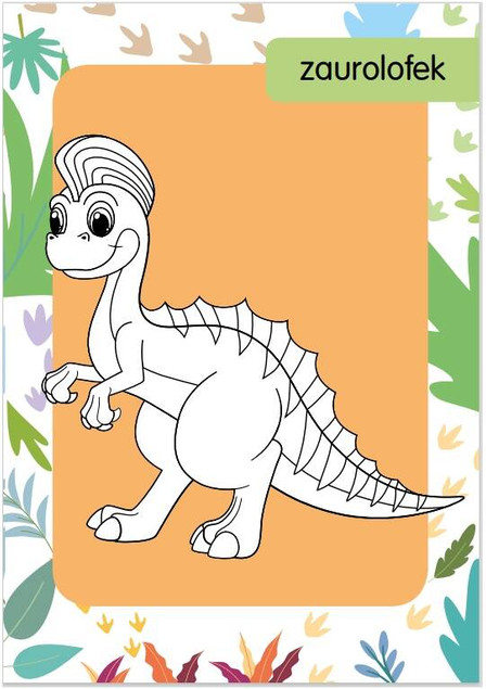 Kolorowanka z tatuażami. Małe dinozaury