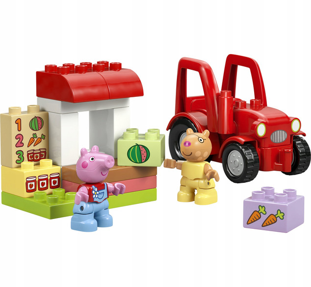 LEGO DUPLO Świnka Peppa 10468 Traktor i Targowisko – Rolnicza Przygoda