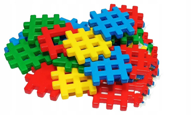 Klocki Konstrukcyjne WAFLE ADUSIE 90 el. KOSTKA 12M+ Mejpol 045758