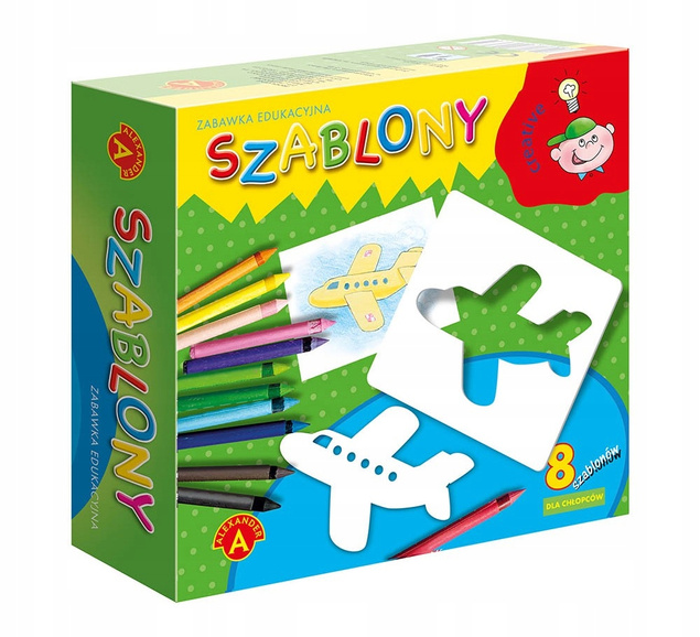 Szablony Zabawka Edukacyjna Dla Chłopców 8 Wzorów 4+ Alexander 0575