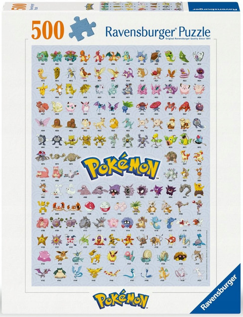 Ravensburger Puzzle 120005117 Pierwsze 151 Pokémonów 500 elementów