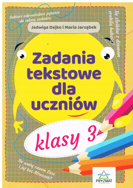 Zadania matematyczne tekstowe dla klasy 3 książeczka edukacyjna matematyka