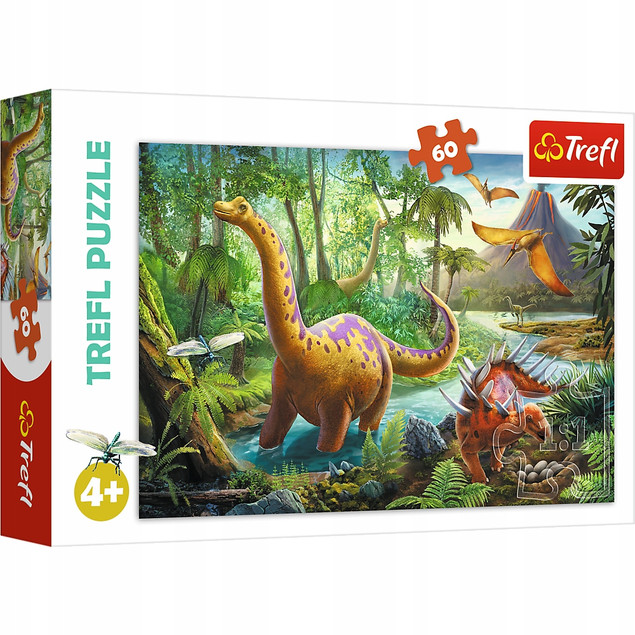 Puzzle 60 Układanka Gady DINOZAURY Zwierzęta Prehistoria 4+ Trefl