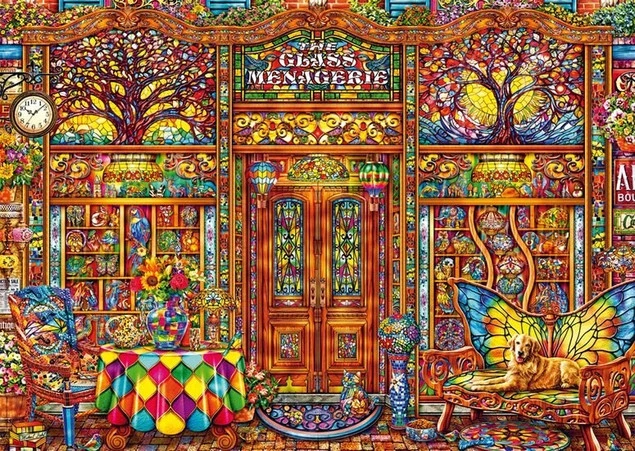 Puzzle Schmidt Szklany Zwierzyniec 1000 elementów Artystyczne