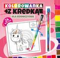 KOLOROWANKA Z KREDKĄ DLA DZIEWCZYNEK + NAKLEJKI WYD. PRYZMAT