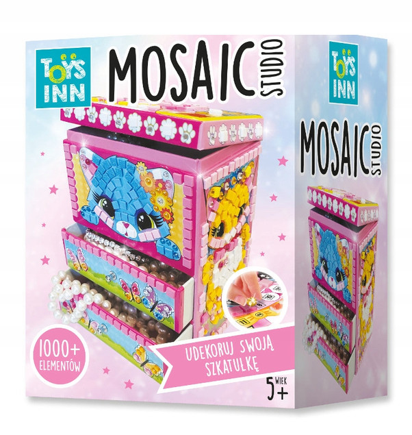 Szkatułka Mozaika KOTEK Kot Do Samodzielnego Ozdobienia DIY 5+ Stnux