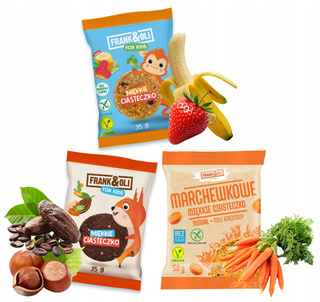 Frank&Oli For Kids Dla Dzieci Miękkie Ciasteczko MIX SMAKÓW 35g x3