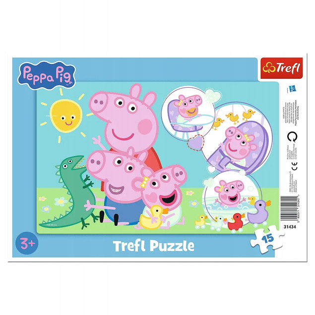 Trefl Puzzle Ramkowe 15 el. Świnka Peppa: Najmilsza Świnka
