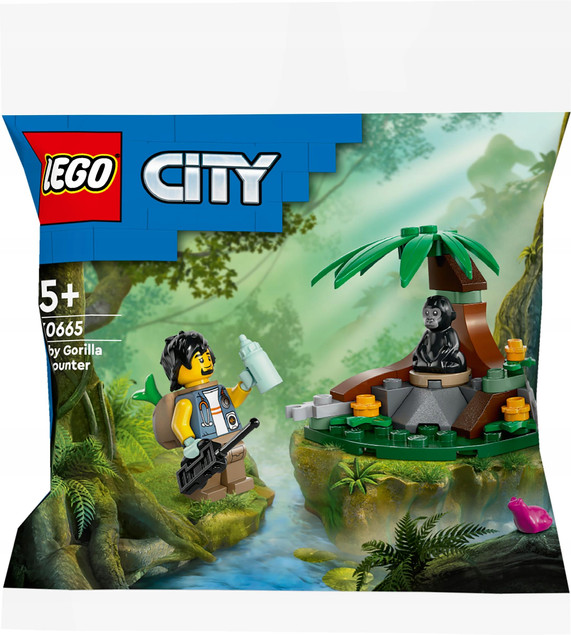 LEGO CITY 30665 Spotkanie z małym gorylem Figurka Dżungla Weterynarz