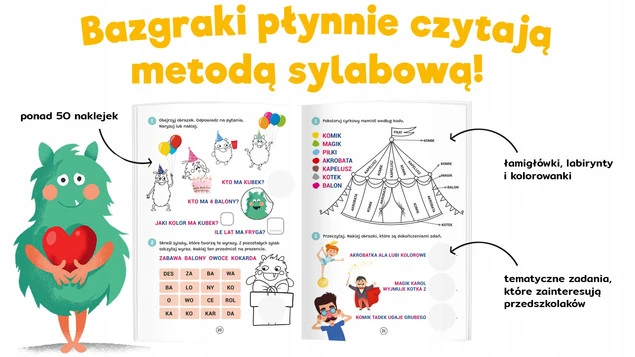 Bazgraki czytają wyrazy i zdania - wnętrze książki