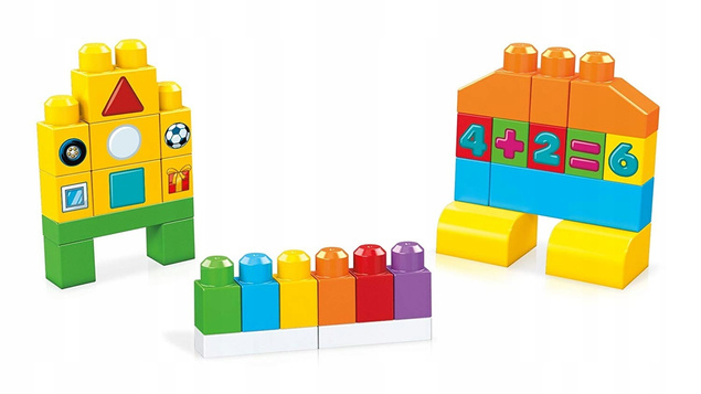 Klocki Czas na naukę torba 150 elementów FVJ49 Mega Bloks