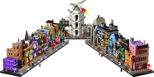 LEGO Harry Potter 76444 Sklepy na Ulicy Pokątnej Mikroskala Kolekcjonerska