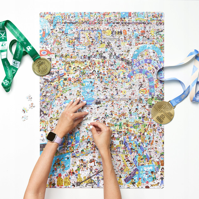Puzzlove CzuCzu Maraton 42,195 km - Puzzle 1000 elementów dla Dorosłych i Rodziny