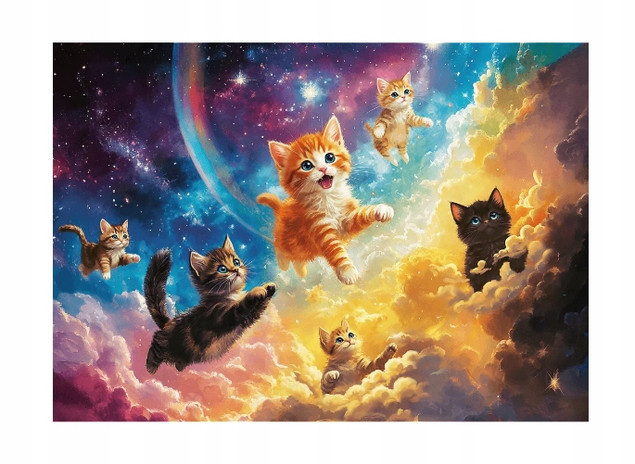 Puzzle Trefl 500 elementów Kosmiczne Kotki 37557