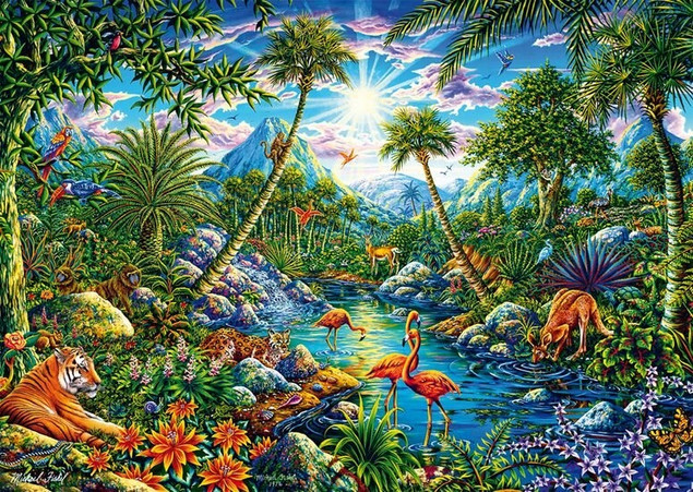 Puzzle Schmidt Spiele Island Paradise 1000 el. Rajska Wyspa Krajobraz