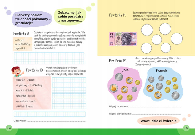 Mądry Uczeń MATEMATYKA Klasa 1-3 LICZĘ PIENIĄDZE Tamara Malska 6+ SBM