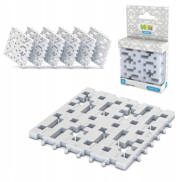 Meli Basic Baseplate Szara 6 sztuk klocki konstrukcyjne