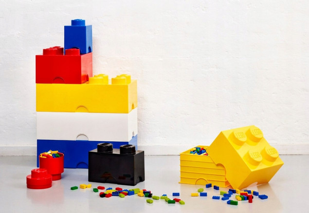 Pojemnik LEGO Klocek 4 Żółty 40031732 – Duży Organizer na Klocki i Zabawki