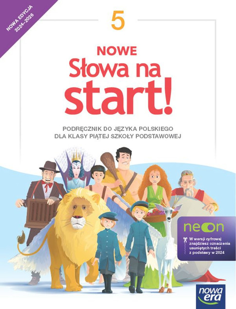 Język Polski Słowa na start! NEON Klasa 5 SP Podręcznik 2024-2026 Klimowicz, Derlukiewicz
