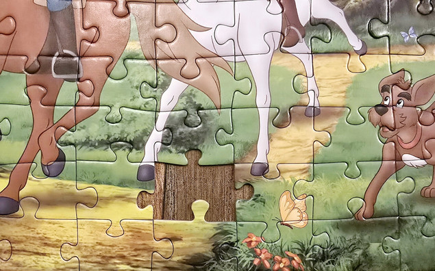 Schmidt Spiele Puzzle Bibi & Tina 4w1 (2x100, 2x150 el.) w Metalowej Skrzynce