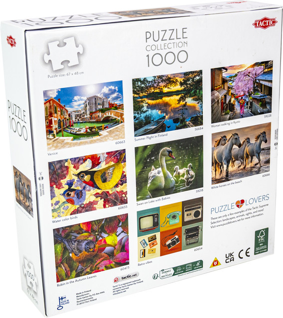 Puzzle 1000 Tactic Białe Konie na Plaży | Wysoka Jakość