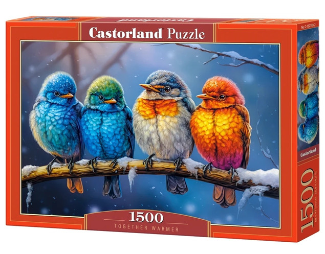 Puzzle 1500 Układanka Zima PTASZKI Ptaki Wróble Obraz 9+ Castorland
