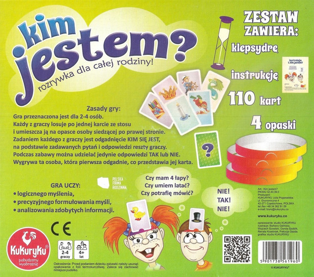 Gra Kim jestem? – Rodzinna gra Kukuryku dla dzieci od 4 lat