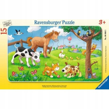PUZZLE 15 MIŁOSNICY SŁODKICH ZWIERZĄT Ravensburger 060665