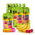 Mus owocowy 100% owoców bez dodatku cukru BOB SNAIL Banan Malina 10х120 g