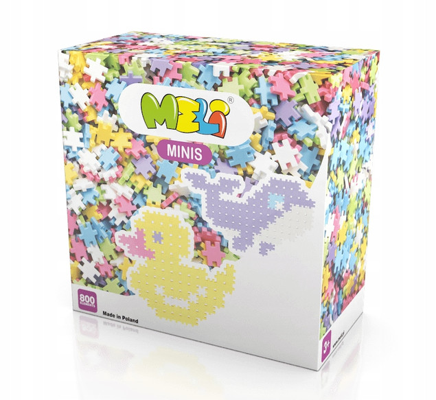 Klocki Konstrukcyjne MELI Minis Wafle Pastel 800 elementów