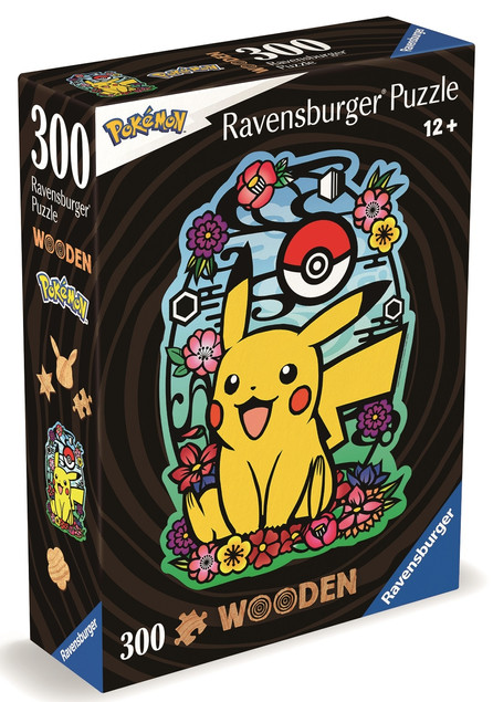 Puzzle Ravensburger 300 elementów 120007616 Drewniane puzzle Pikachu 300 elementów