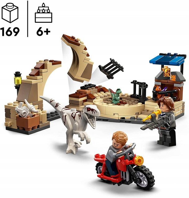 LEGO Jurassic World Atrociraptor Pościg Na Motocyklu 169 6+ 76945