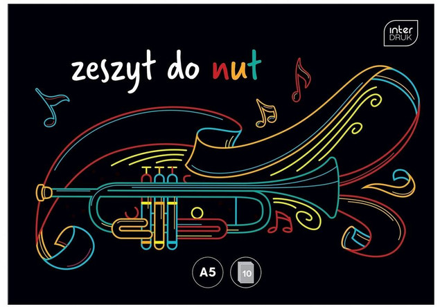 Zeszyt do nut A5 pięciolinia 16 kartek INTERDRUK
