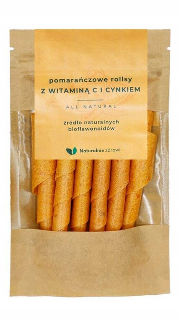 Rollsy POMARAŃCZOWE Z Witaminą C i Cynkiem 50g Naturalnie Zdrowi