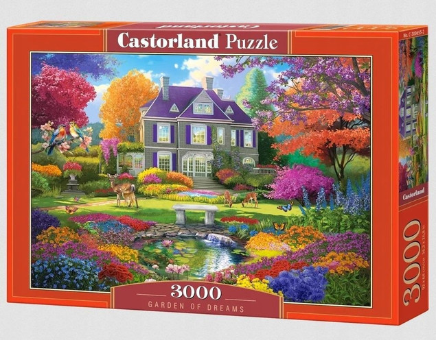 PUZZLE 3000 DOM OGRÓD NATURA KWIATY CASTOR 9+
