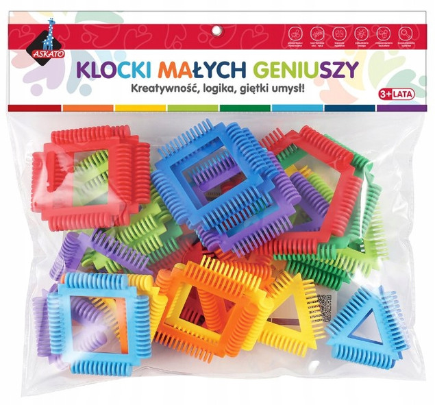 ASKATO Klocki Konstrukcyjne Szczotkowe 32 el. Kreatywne