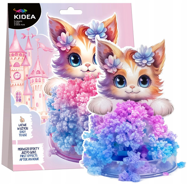 Magiczny Krystaliczny KOTEK Zestaw Kreatywny Eksperyment Kidea