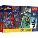 Trefl Puzzle 60 el. Marvel Superbohaterski Dzień + Unikalny Plakat Kolekcjonerski