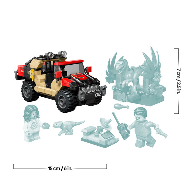 LEGO Jurassic World 76972 Ucieczka Raptora Terenówką - Zestaw Przygodowy
