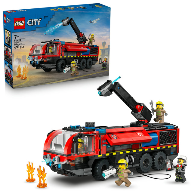 LEGO City Lotniskowy Wóz Strażacki 60499 – Akcja Ratunkowa z Armatką Wodną