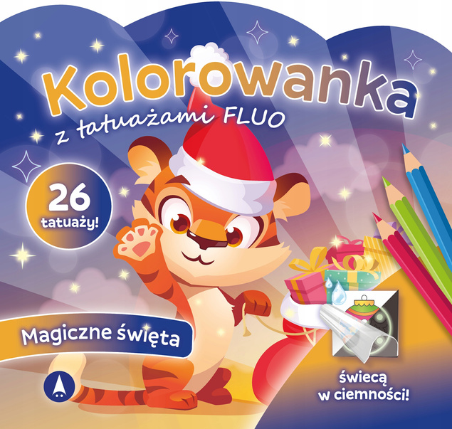 Kolorowanka Z Tatuażami FLUO Magiczne Święta 3+ Skrzat