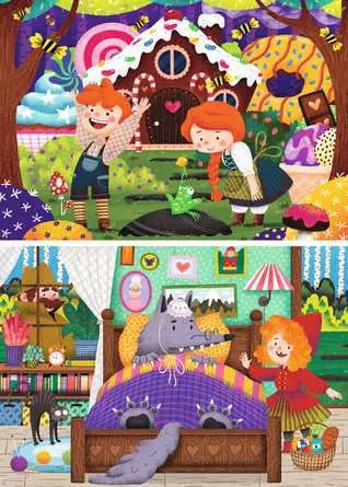 Puzzle dla dzieci 2D: Świat baśni 2x12el