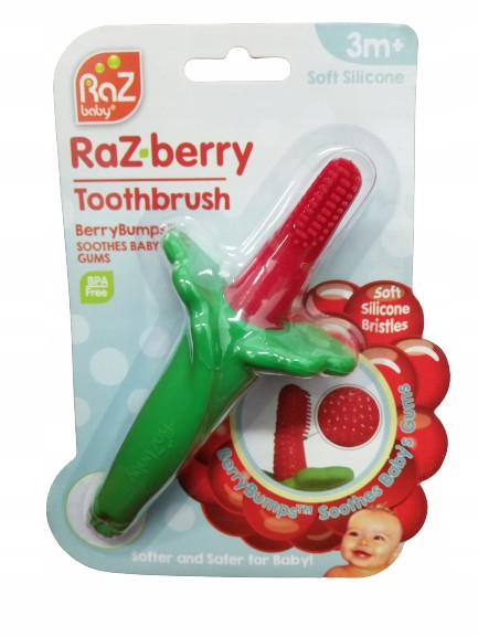 Gryzak Ortodontyczny RaZbaby Silikon Malinka Czerwony