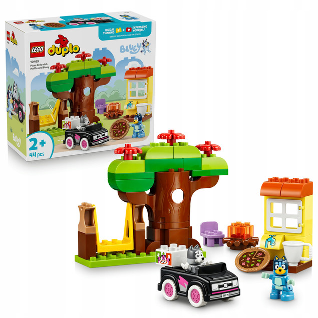 LEGO DUPLO Bluey 10469 Muffiny, Bluey i dostawa pizzy