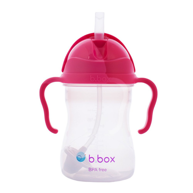 b.box Bidon ze słomką Gelato Raspberry 6 m+ 240 ml