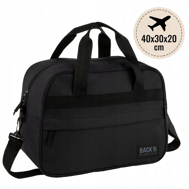 Torba podróżna 40x30x20 BACKUP czarna – bagaż kabinowy