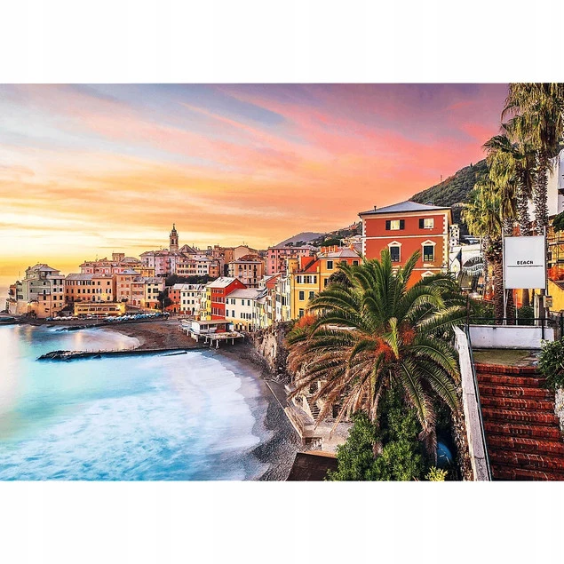 Krajobraz Bogliasco Włochy Puzzle 1000 Trefl 10956
