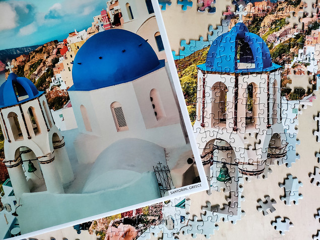 Puzzle Tactic Santorini, Grecja 1000 elementów Krajobraz Wyspy