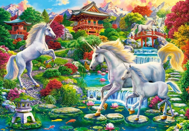 Puzzle 1500 Układanka Konie JEDNOROŻCE Zwierzęta Natura 10+ Castorland