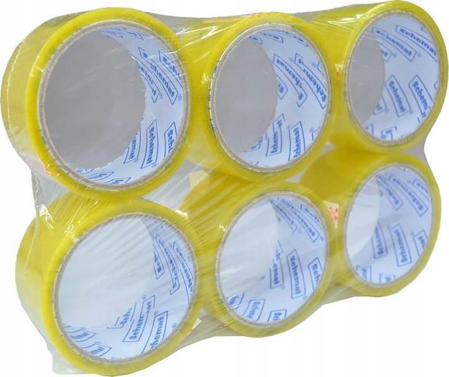 Taśma pakowa bezbarwna 48mm/50m, zestaw 6 sztuk